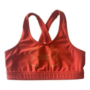 UNDER ARMOUR-ORANGE SPORTS BRA-SIZE SMALL